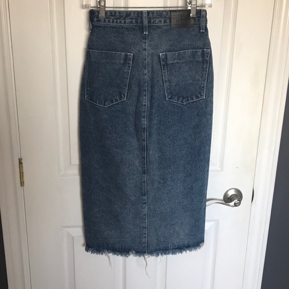One Teaspoon blue society denim midi skirt - Picture 5 of 7